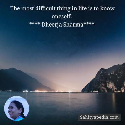 The most difficult thing in life is to know oneself.