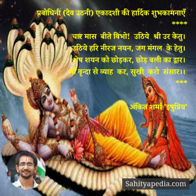 प्रबोधिनी (देव उठनी) एकादशी की हार्दिक शुभकामनाएँ