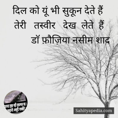 दिल को यूं भी सुकून देते हैं
