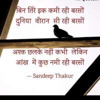 बिन तिरे इक कमी रही बरसों - संदीप ठाकुर