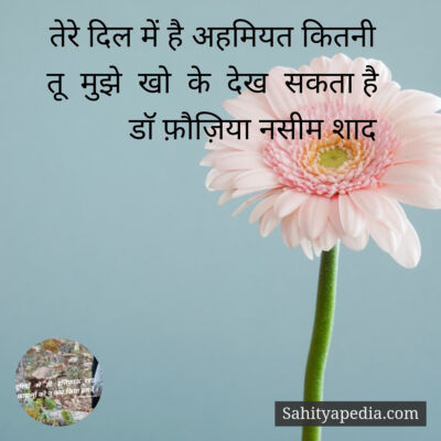 तेरे दिल में है अहमियत कितनी