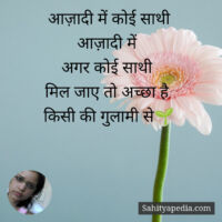 आज़ादी में कोई साथी