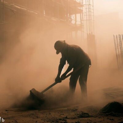 धूल में नहाये लोग