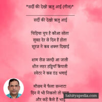 *सर्दी की देखो ऋतु आई (गीत)*