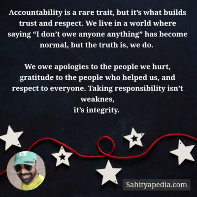 Accountability is a rare trait, but it’s what builds trust a