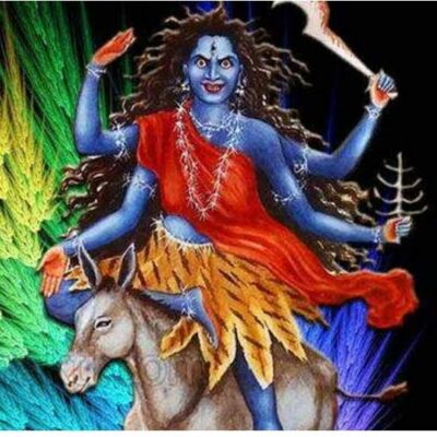 एकवेणी जपाकरणपुरा नग्ना खरास्थिता।