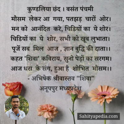 कुण्डलिया छंद । बसंत पंचमी