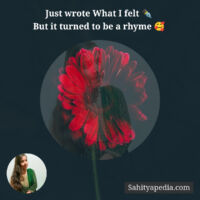 Just wrote What I felt ✒️