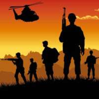 बॉर्डर पर जवान खड़ा है।