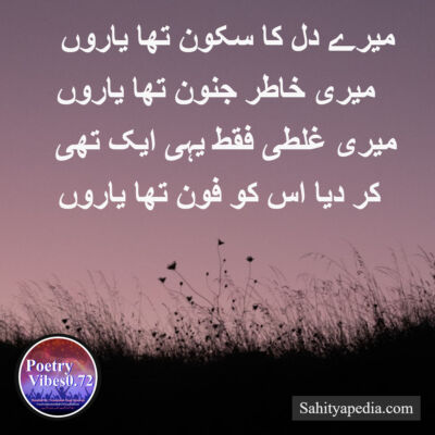 میرے دل کا سکون تھا یاروں