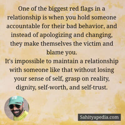 One of the biggest red flags in a relationship is when you h