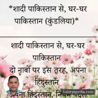 *शादी पाकिस्तान से, घर-घर पाकिस्तान (कुंडलिया)*