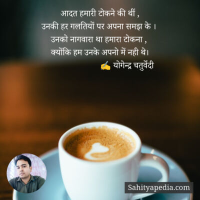 आदत हमारी टोकने की थीं ,