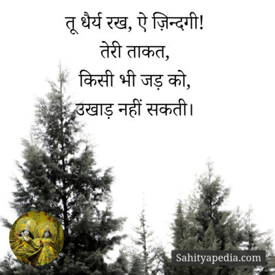 तू धैर्य रख, ऐ ज़िन्दगी!