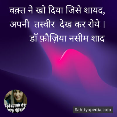 वक़्त ने खो दिया जिसे शायद,