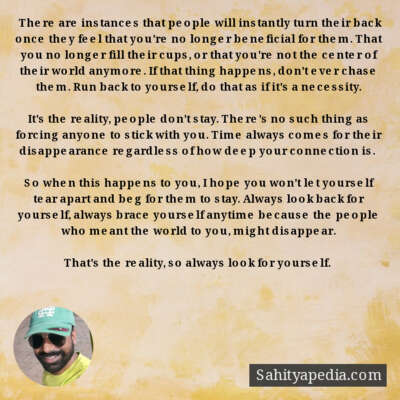 There are instances that people will instantly turn their ba