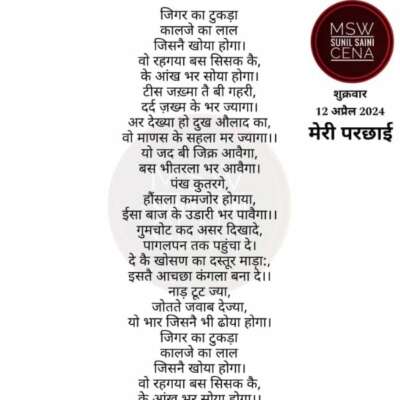 जिसनै खोया होगा