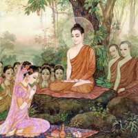 'बुद्ध' ने दिया आम्रपाली को ज्ञान ।