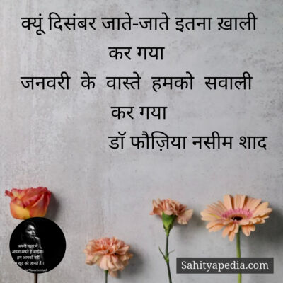 क्यूं दिसंबर जाते-जाते इतना ख़ाली कर गया