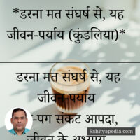 *डरना मत संघर्ष से, यह जीवन-पर्याय (कुंडलिया)*