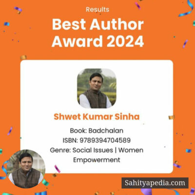 Acknowedged with Best Author Award 2024 by Manda Publishers