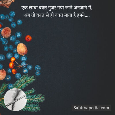 एक लम्बा वक्त गुजर गया जाने-अनजाने में,