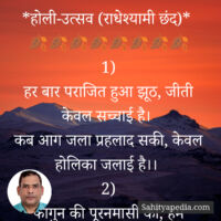 *होली-उत्सव (राधेश्यामी छंद)*