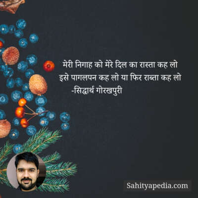 मेरी निगाह को मेरे दिल का रास्ता कह लो