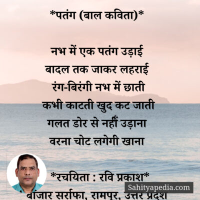 *पतंग (बाल कविता)*