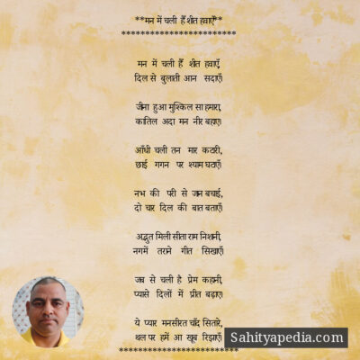 **मन में चली  हैँ शीत हवाएँ**