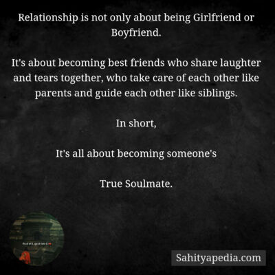 Relationship is not only about being Girlfriend or Boyfriend
