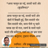 *आया फागुन छा गई, सरसों चारों ओर (कुंडलिया)*