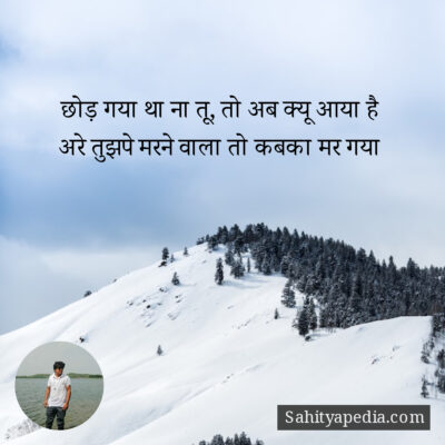 छोड़ गया था ना तू, तो अब क्यू आया है