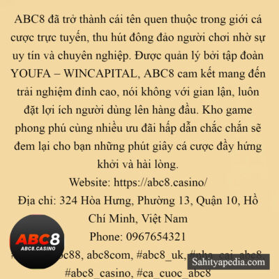 ABC8 đã trở thành cái tên quen thuộc trong giới cá cược trực