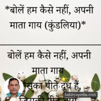 *बोलें हम कैसे नहीं, अपनी माता गाय (कुंडलिया)*