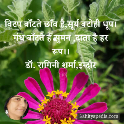 विटप बाँटते छाँव है,सूर्य बटोही धूप।